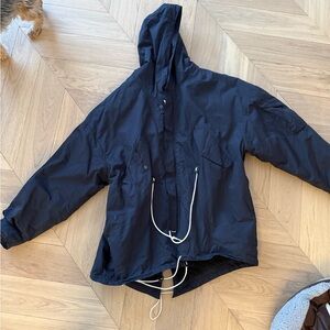 Men's Navy Hooded Windbreaker
